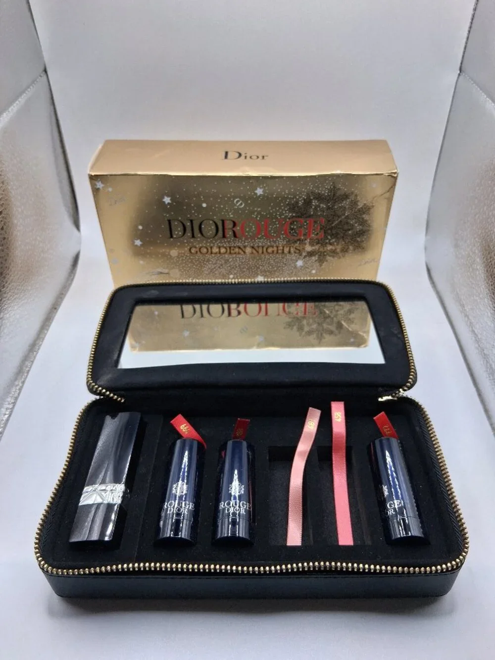 Dior Rouge Golden Nights Case with 4 Lipsticks 999 988 772 Golden Nights 0.12oz